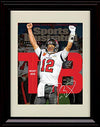 8x10 Framed Tom Brady SI Autograph Replica Print - 7th Super Bowl - Champa Bay! Framed Print - Pro Football FSP - Framed   
