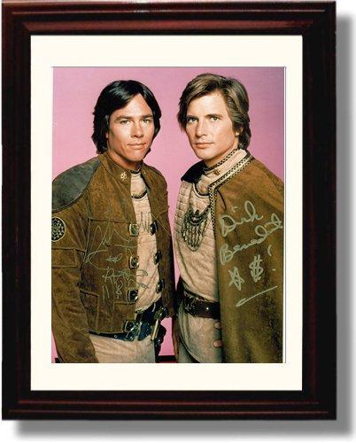 16x20 Framed Dirk Benedict and Richard Hatch Autograph Promo Print - Battlestar Galatica Gallery Print - Television FSP - Gallery Framed   