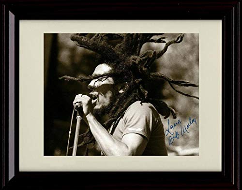 8x10 Framed Bob Marley - On Stage - Autograph Replica Print Framed Print - Music FSP - Framed   