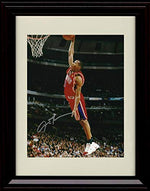 8x10 Framed Allen Iverson - Dunking - Philadelphia 76ers - Autograph Replica Print Framed Print - Pro Basketball FSP - Framed   
