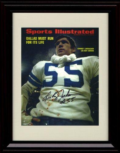 8x10 Framed Lee Roy Jordan - Dallas Cowboys SI Autograph Promo Print Framed Print - Pro Football FSP - Framed   