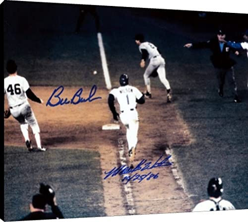 Mookie Wilson and Bill Buckner Floating Canvas Wall Art - The Curse Continues Floating Canvas - Baseball FSP - Floating Canvas   