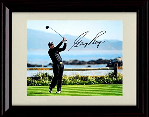 Framed Gary Player Autograph Replica Print - Wearing All Black Framed Print - Golf FSP - Framed   