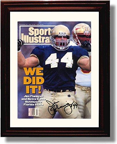 Framed 8x10 "We Did It" Jim Flanigan Notre Dame SI Autograph Promo Print Framed Print - College Football FSP - Framed   