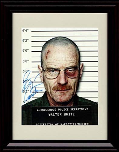 8x10 Framed Bryan Cranston - Breaking Bad - Autograph Replica Print Framed Print - Television FSP - Framed   