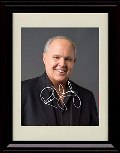 8x10 Framed Rush Limbaugh Autograph Replica Print - EIB Legend Framed Print - History FSP - Framed   