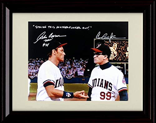 8x10 Framed Charlie Sheen and Corbin Bernson - Major League Autograph Replica Print Framed Print - Movies FSP - Framed   
