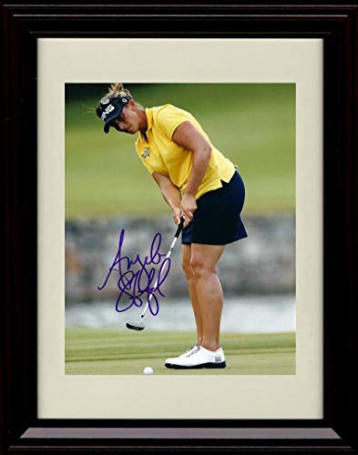 Framed Angela Stanford Autograph Replica Print - Yellow Sweater Framed Print - Golf FSP - Framed   