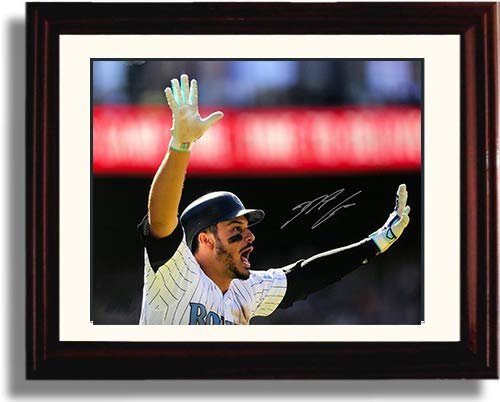 Framed 8x10 Nolan Arenado Celebration Autograph Replica Print Framed Print - Baseball FSP - Framed   