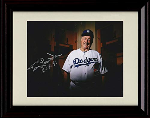 Framed 8x10 Tommy Lasorda - Dodgers - Spotlight - Autograph Replica Print Framed Print - Baseball FSP - Framed   