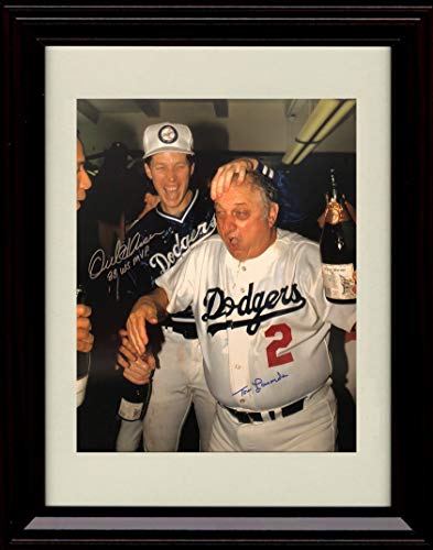 Framed 8x10 Tommy Lasorda - Dodgers - World Series Celebration - Autograph Replica Print Framed Print - Baseball FSP - Framed   