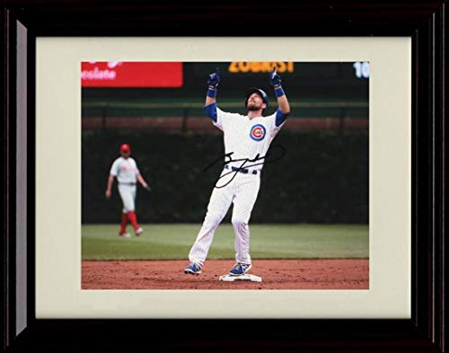 Framed 8x10 Ben Zobrist Autograph Replica Print - Hands Up Framed Print - Baseball FSP - Framed   