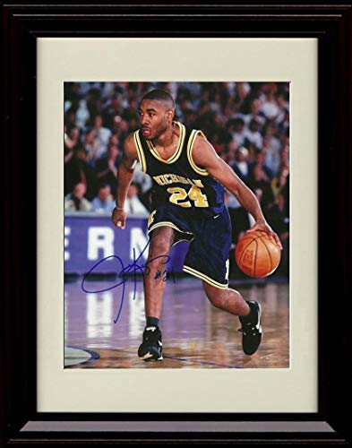 Framed 8x10 Jimmy King - Running the Offense - Autograph Replica Print - Michigan Wolverines Framed Print - College Basketball FSP - Framed   