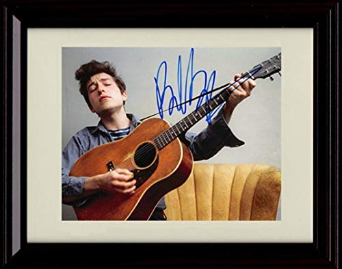 8x10 Framed Bob Dylan - Guitar - Autograph Replica Print Framed Print - Music FSP - Framed   