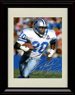 16x20 Framed Barry Sanders - Running - Autograph Replica Print Gallery Print - Pro Football FSP - Gallery Framed   