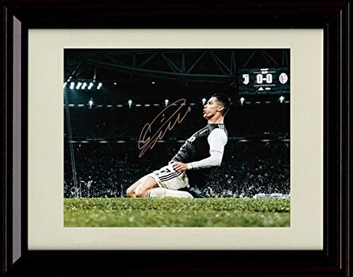 8x10 Framed Cristiano Ronaldo - Juventus - Autograph Replica Print Framed Print - Soccer FSP - Framed   
