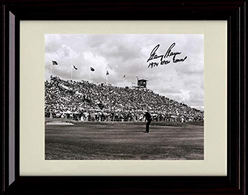 Framed Gary Player Autograph Replica Print - Black and White Framed Print - Golf FSP - Framed   