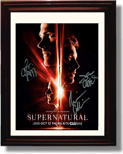 8x10 Framed Supernatural - New Season Promo - Cast Autograph Replica Print Framed Print - Television FSP - Framed   