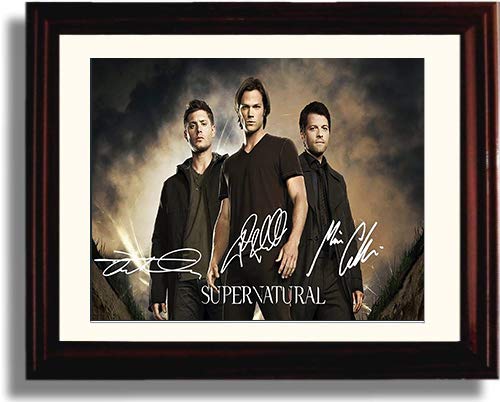 8x10 Framed Supernatural - Cast Autograph Replica Print Framed Print - Television FSP - Framed   