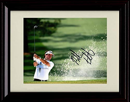 Framed Bubba Watson Autograph Replica Print - Swing with Dirt in Air Framed Print - Golf FSP - Framed   