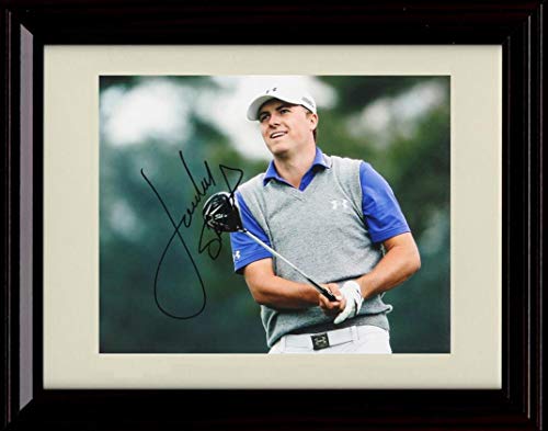 Framed Jordan Spieth Autograph Replica Print - Chip out of Bunker Framed Print - Golf FSP - Framed   