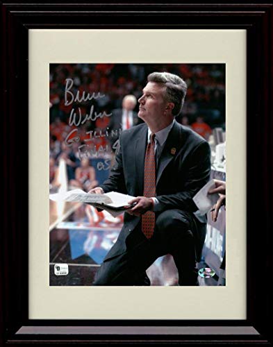 Framed 8x10 Bruce Weber - Final Four 2005 - Autograph Replica Print - Illinois Framed Print - College Basketball FSP - Framed   