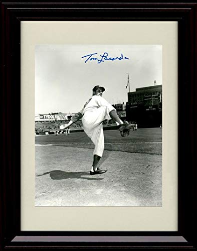 Framed 8x10 Tommy Lasorda - Dodgers - Vintage Shot Warming Up - Autograph Replica Print Framed Print - Baseball FSP - Framed   