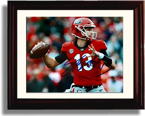 Stetson Bennett - In the Pocket - Georgia Football - Framed 8x10 8x10 Print Framed Print - College Football FSP - Framed   