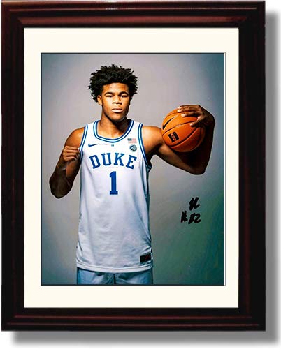 Framed 8x10 Vernon Carey Spotlight Autograph Replica Print - Duke Blue Devils Framed Print - College Basketball FSP - Framed   