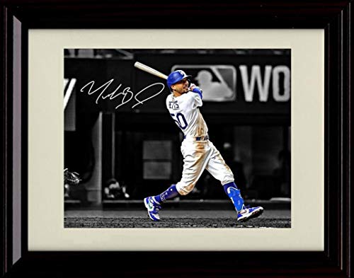 Framed 8x10 Mookie Betts Autograph Replica Print - Spotlight at Bat Framed Print - Baseball FSP - Framed   