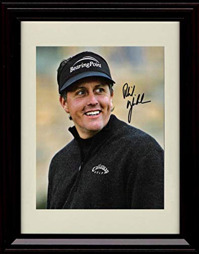 Framed Phil Mickelson Autograph Replica Print - All Smiles Framed Print - Golf FSP - Framed   