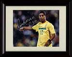 16x20 Framed Ronaldinho Autograph Replica Print Gallery Print - Soccer FSP - Gallery Framed   