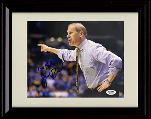 Framed 8x10 John Beilein - Championship Coach - Autograph Replica Print - Michigan Wolverines Framed Print - College Basketball FSP - Framed   