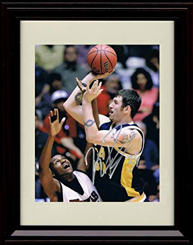 Framed 8x10 Kevin Pittsnogle - West Virginia Mountaineers - Autograph Replica Print Framed Print - College Basketball FSP - Framed   