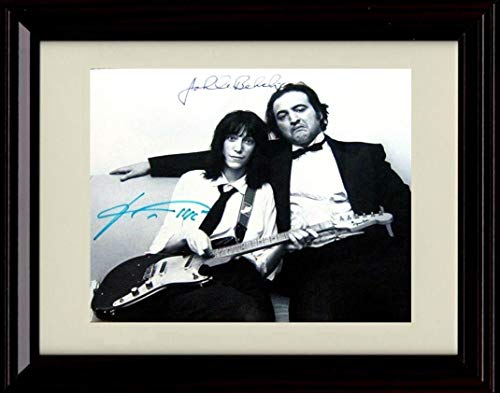 8x10 Framed Patty Smith and John Belushi - B&W - Autograph Replica Print Framed Print - Music FSP - Framed   