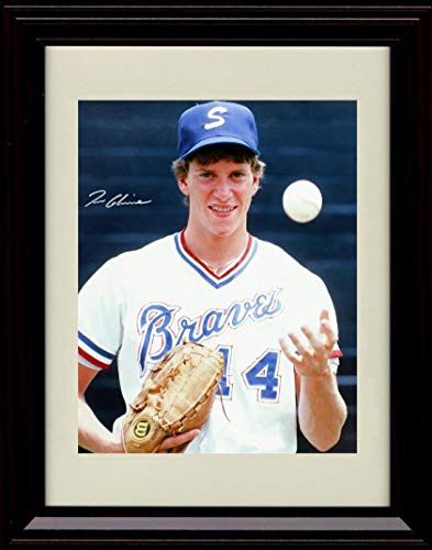 Framed 8x10 Tom Glavine Autograph Replica Print - Youthful HoF'er Framed Print - Baseball FSP - Framed   