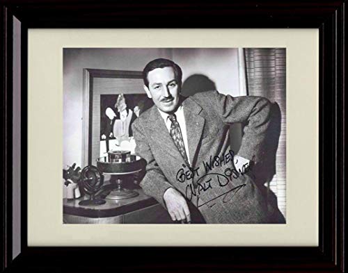 8x10 Framed Walt Disney - Pioneer - Autograph Replica Print Framed Print - History FSP - Framed   