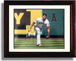 Framed 8x10 Mike Trout Tracking an Out Autograph Replica Print Framed Print - Baseball FSP - Framed   