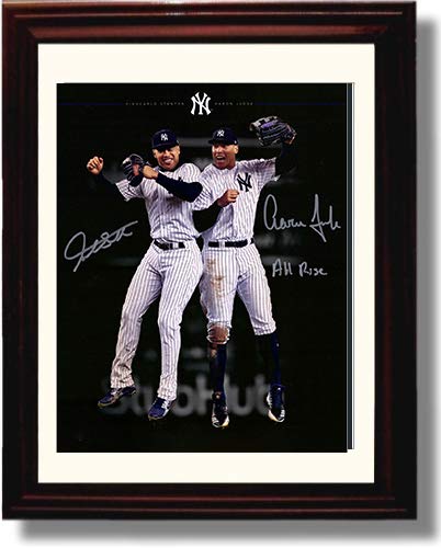 Framed 8x10 Aaron Judge & Giancarlo Stanton"Celebration" Autograph Replica Print Framed Print - Baseball FSP - Framed   