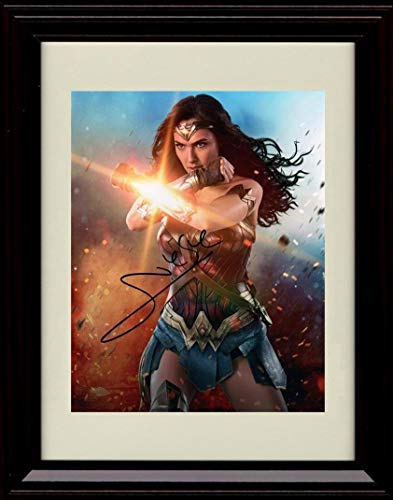 16x20 Framed Wonder Woman - Gail Gedot Autograph Replica Print Gallery Print - Movies FSP - Gallery Framed   