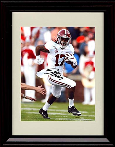 Unframed Jaylen Waddle - On the Run - Alabama Crimson Tide - Autograph Replica Print Unframed Print - College Football FSP - Unframed   