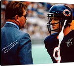Mike Ditka and Jim McMahon Canvas Wall Art - Talking On The Sideline Canvas - Pro Football FSP - Canvas   
