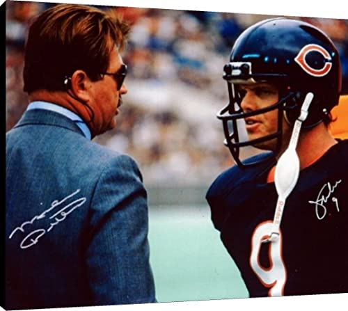 Mike Ditka and Jim McMahon Floating Canvas Wall Art - Talking On The Sideline Floating Canvas - Pro Football FSP - Floating Canvas   