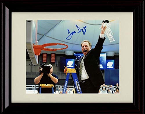 Framed 8x10 Tom Izzo - Cutting the Nets - Autograph Replica Print - Michigan State Framed Print - College Basketball FSP - Framed   