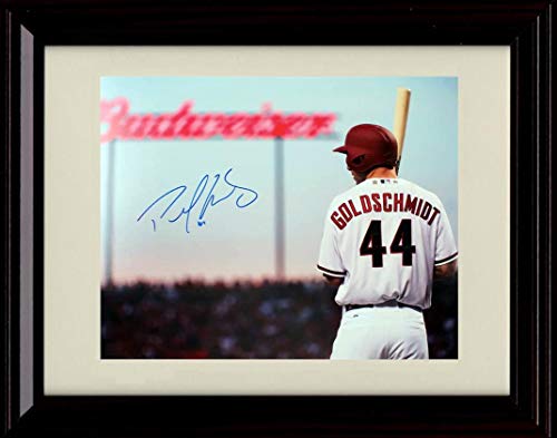 Framed 8x10 Paul Goldschmidt Autograph Replica Print - Up To Bat Framed Print - Baseball FSP - Framed   