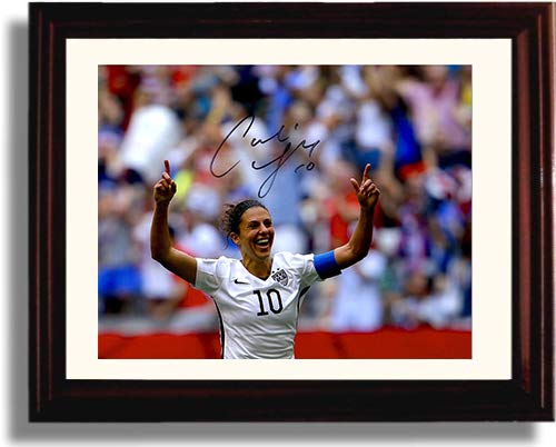 Framed Carli Lloyd Celebration US Women's Soccer Autograph Replica Print Framed Print - Soccer FSP - Framed   