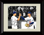 Unframed Corey Seager and Cody Bellinger Autograph Replica Print - Celebration Unframed Print - Baseball FSP - Unframed   