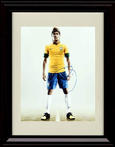 16x20 Framed Neymar - Posed - Autograph Replica Print Gallery Print - Soccer FSP - Gallery Framed   