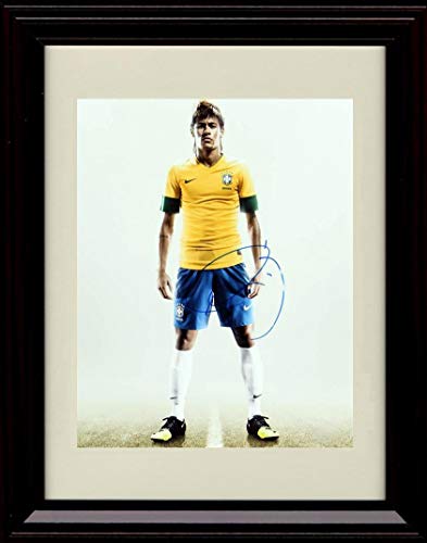 8x10 Framed Neymar - Posed - Autograph Replica Print Framed Print - Soccer FSP - Framed   