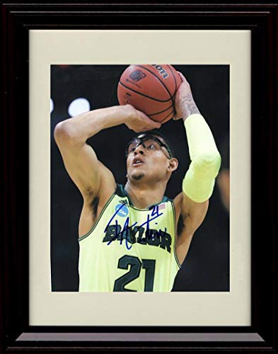 Framed 8x10 Isaiah Austin - Taking the Shot - Autograph Replica Print - Baylor Bears Framed Print - College Basketball FSP - Framed   